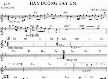 Hãy Buông Tay Em sheet nhạc đệm