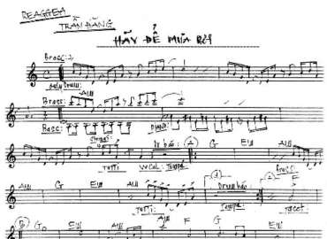 Hãy Để Mưa Rơi sheet nhạc đệm