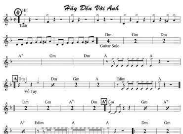 Hãy Dến Đây Với Anh 2 sheet nhạc đệm