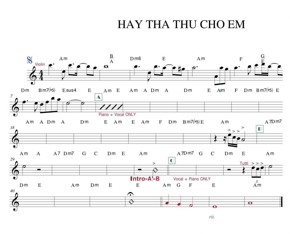 Hãy Tha Thứ Cho Em