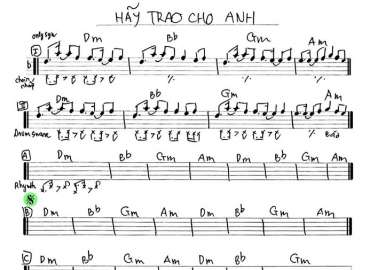 Hãy Trao Cho Anh sheet nhạc đệm