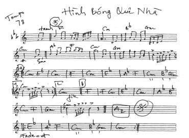 Hình Bóng Quê Nhà sheet nhạc đệm