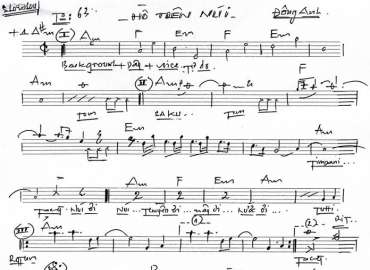 Hồ trên Núi sheet nhạc đệm