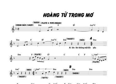 Hoàng Tử Trong Mơ sheet nhạc đệm