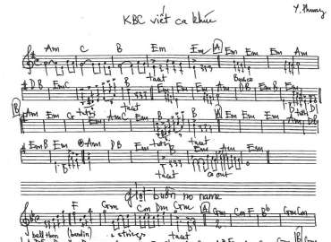 KBC Viết Ca Khúc sheet nhạc đệm