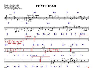 Kẻ Yêu Thầm sheet nhạc đệm