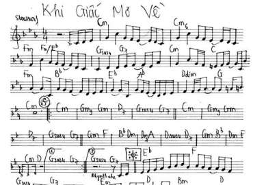 Khi Giấc Mơ Về sheet nhạc đệm
