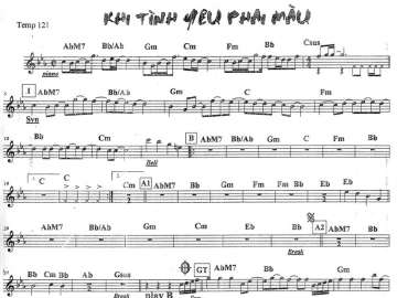 Khi Tình Yêu Phai Màu sheet nhạc đệm