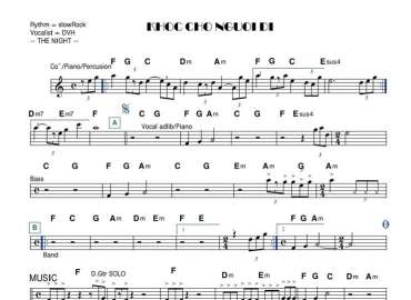 Khóc Cho Người Đi sheet nhạc đệm