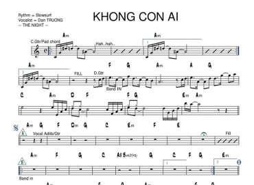 Không Còn Ai sheet nhạc đệm
