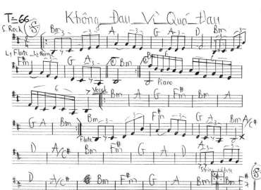 Không Đau Vì Quá Đau sheet nhạc đệm