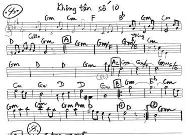 Bài Không Tên Số 10 sheet nhạc đệm