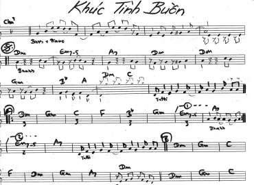 Khúc Tình Buồn sheet nhạc đệm