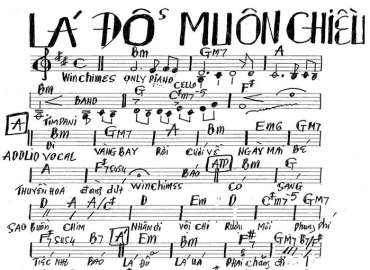 Lá Đổ Muôn Chiều sheet nhạc đệm