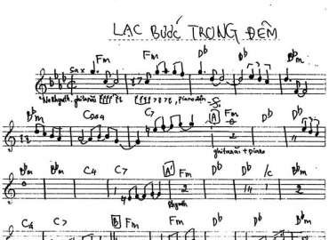 Lạc Bước Trong Đêm sheet nhạc đệm