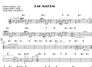 Lạc Mất Em sheet nhạc đệm