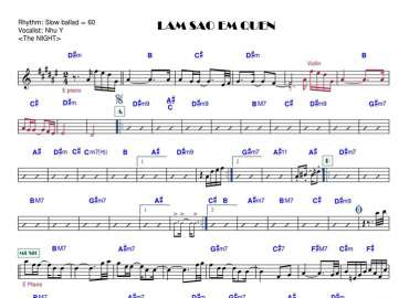 Làm Sao Em Quên sheet nhạc đệm