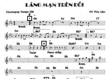 Lãng Mạn Trên Đồi sheet nhạc đệm