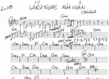 Lắng Nghe Mùa Xuân sheet nhạc đệm