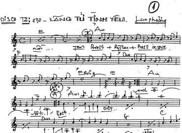 Lãng Tử Tình Yêu sheet nhạc đệm