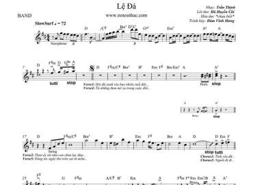 Lệ Đá sheet nhạc đệm