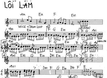 Lỗi Lầm sheet nhạc đệm