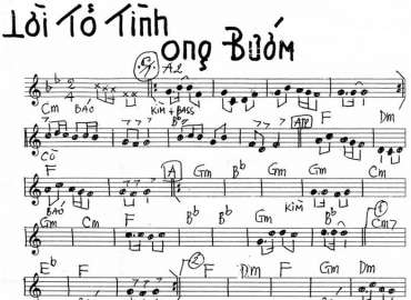 Lời Tỏ Tình Ong Bướm sheet nhạc đệm