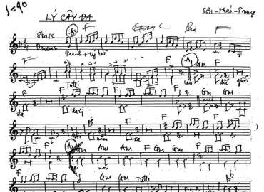 Lý Cây Đa sheet nhạc đệm