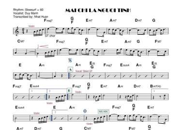Mãi Chỉ Là Người Tình sheet nhạc đệm