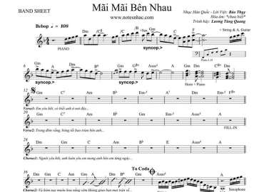 Mãi Mãi Bên Nhau sheet nhạc đệm