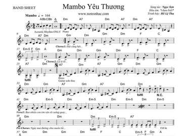 Mambo Yêu Thương 2 sheet nhạc đệm
