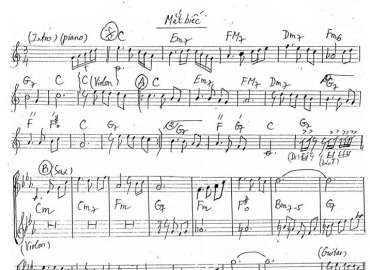 Mắt Biếc sheet nhạc đệm