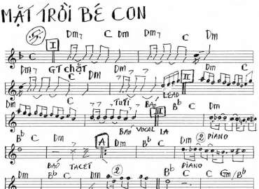Mặt Trời Bé Con sheet nhạc đệm