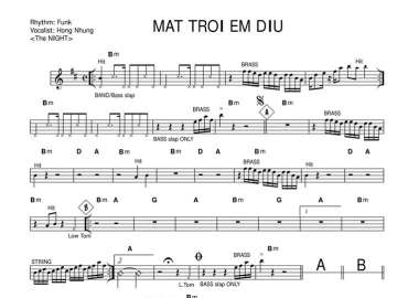 Mặt Trời Êm Dịu sheet nhạc đệm