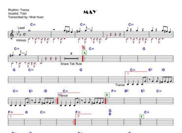 Mây sheet nhạc đệm