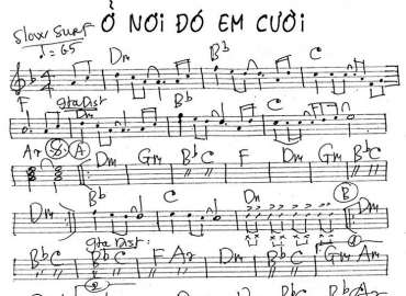 Ở Nơi Đó Em Cười sheet nhạc đệm