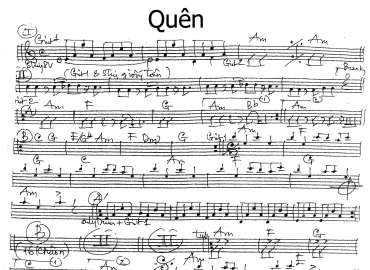 Quên sheet nhạc đệm