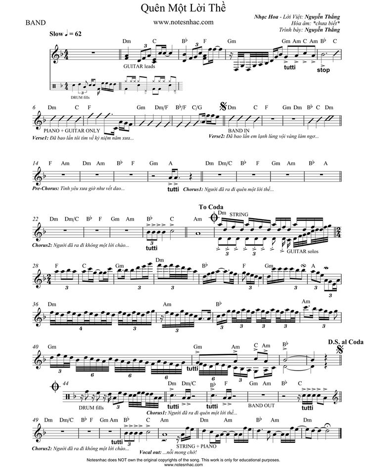 Quên Một Lời Thề