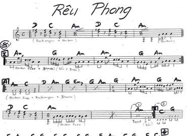 Rêu Phong 2 sheet nhạc đệm