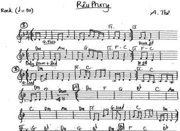 Rêu Phong sheet nhạc đệm