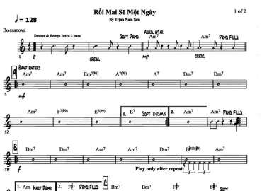 Rồi Mai Sẽ Một Ngày 2 sheet nhạc đệm
