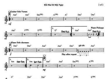 Rồi Mai Sẽ Một Ngày sheet nhạc đệm