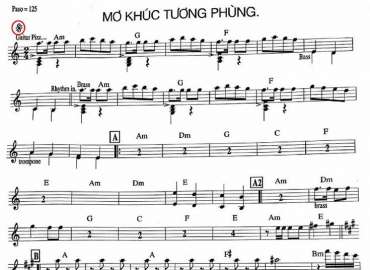 Mơ Khúc Tương Phùng sheet nhạc đệm