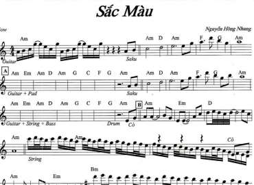 Sắc Màu sheet nhạc đệm