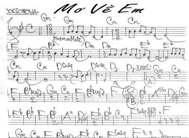 Mơ Về Em sheet nhạc đệm