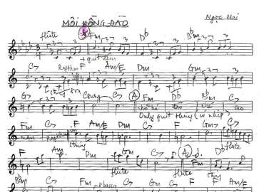 Môi Hồng Đào sheet nhạc đệm