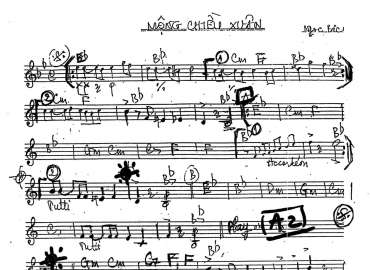 Mộng Chiều Xuân sheet nhạc đệm