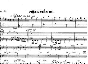 Mộng Viễn Du sheet nhạc đệm