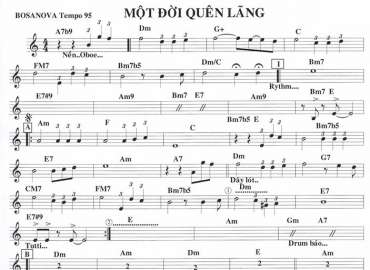 Một Đời Quên Lãng sheet nhạc đệm