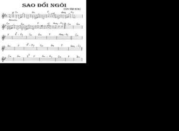 Sao Đổi Ngôi sheet nhạc đệm